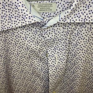 Mens Thomas Dean blue/white XL button down w/ detail color and cuffs being diff